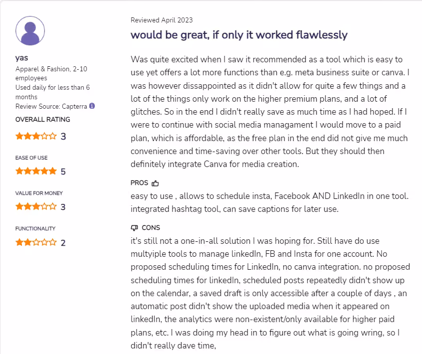 Later Reviews: Why Do You Need an Alternative in 2026 15 SoftwareAdvice Later Review
