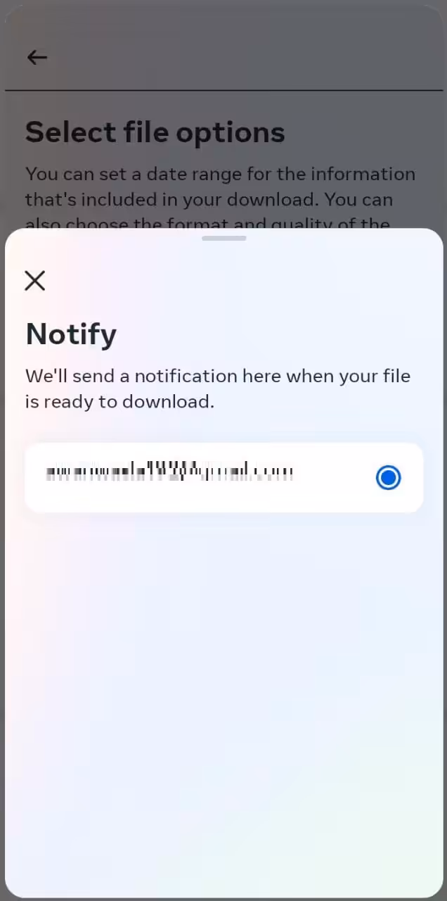 Step 3: Enter an email address.