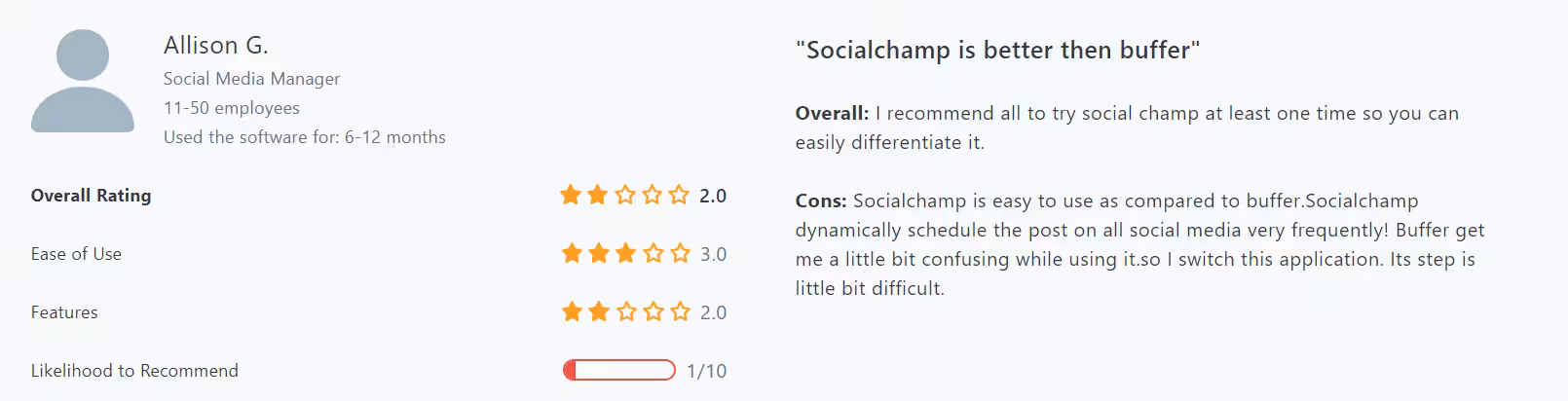 Buffer Reviews 2026: Feature Limitations & Pricing 9 Buffer Reviews - User Interface
