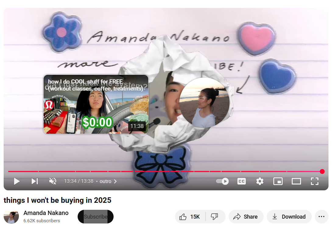 Example of YouTube Video End Cards
