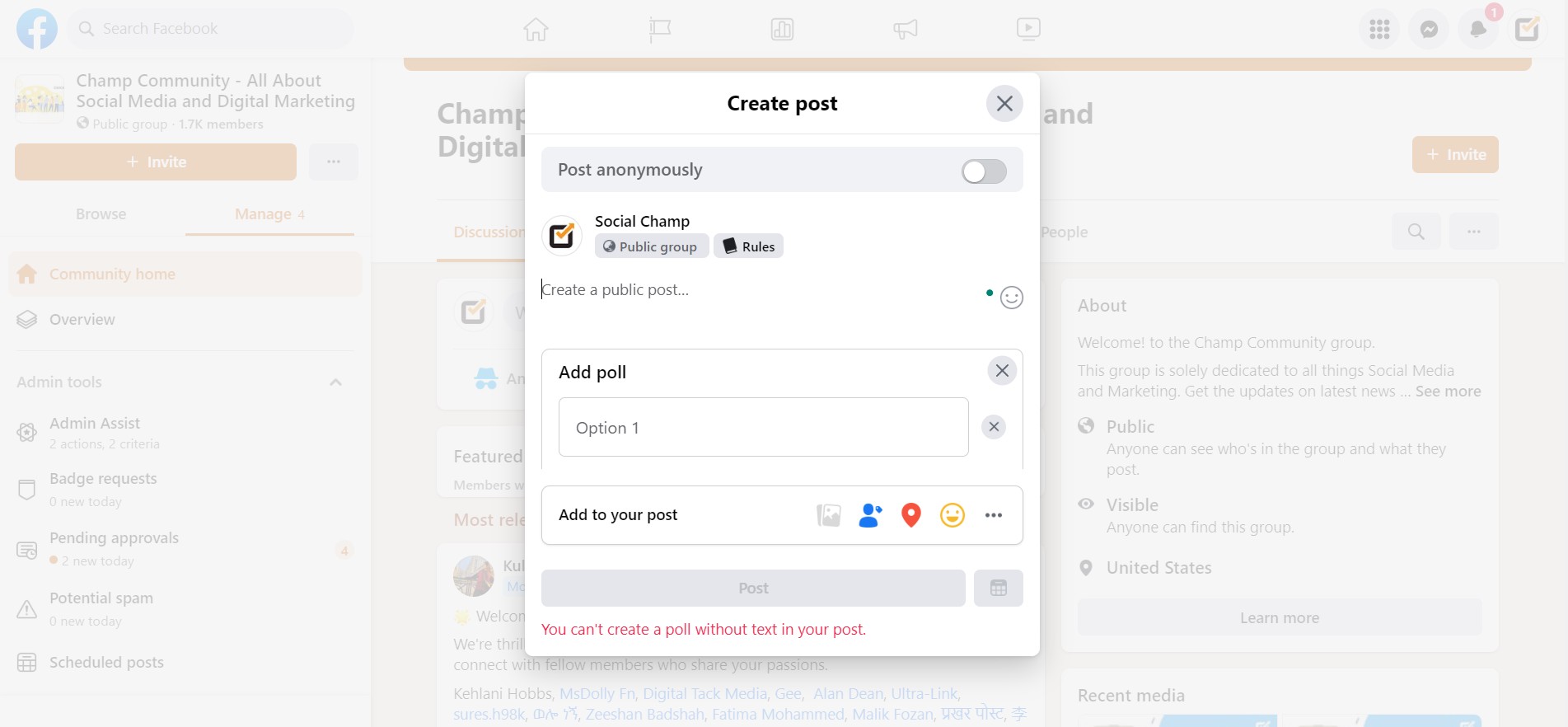 How to Create a Poll on Facebook in 2026 - An Ultimate Guide 20 facebook group step 2