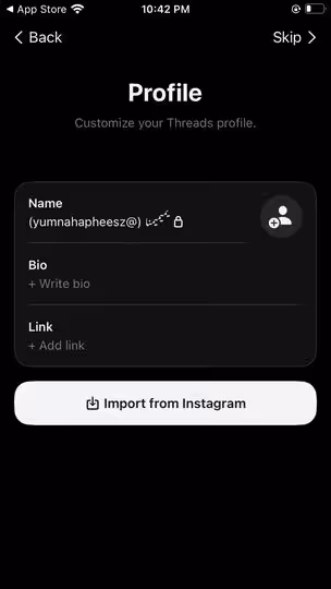 Step 3: Personalize Your Threads Profile