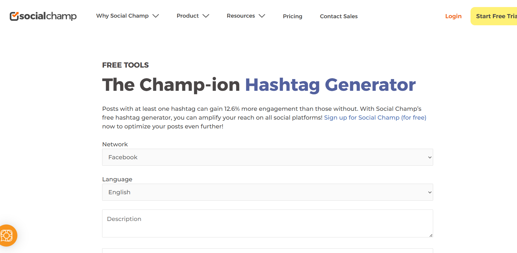 Social Champ’s Hashtag Generator