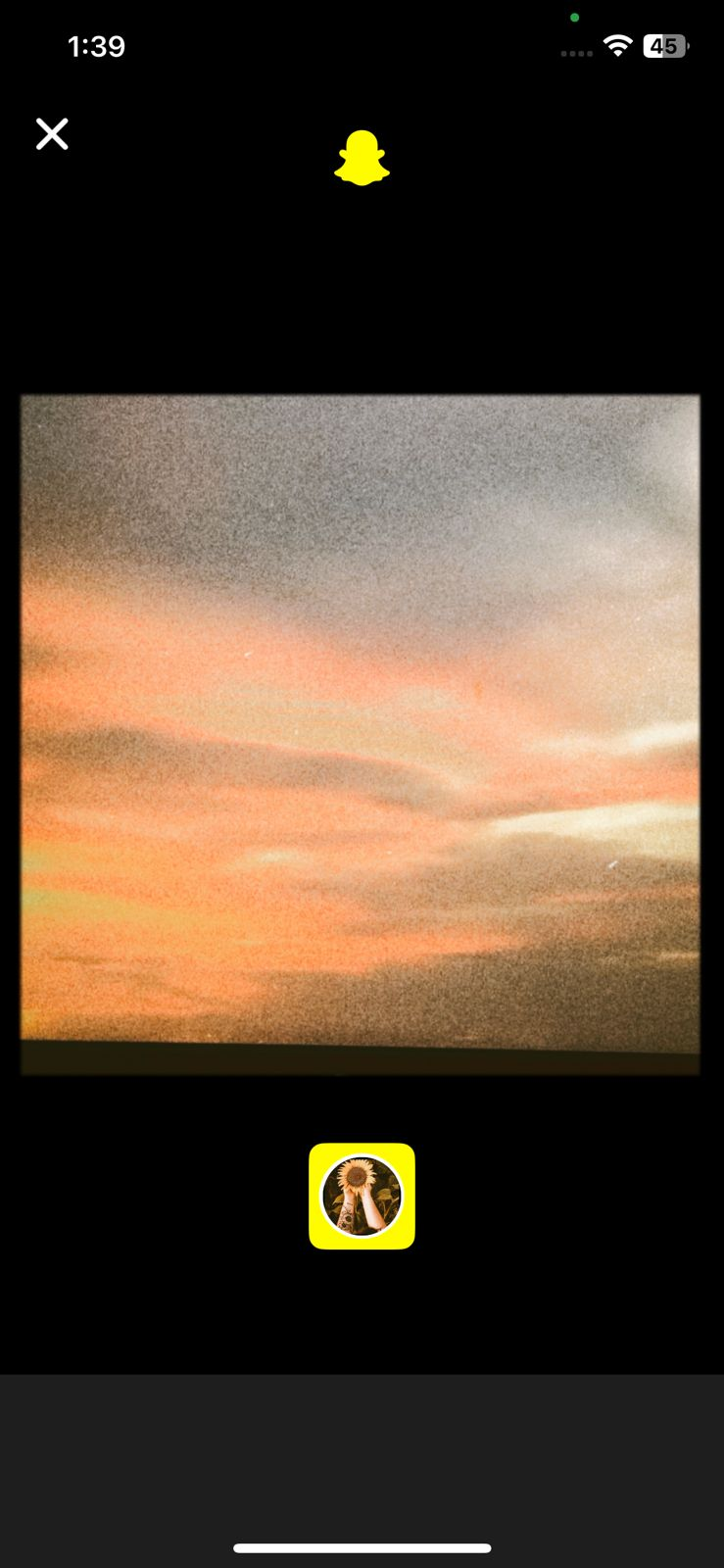 Example of a Snapchat Handsfree Video Recording Feature