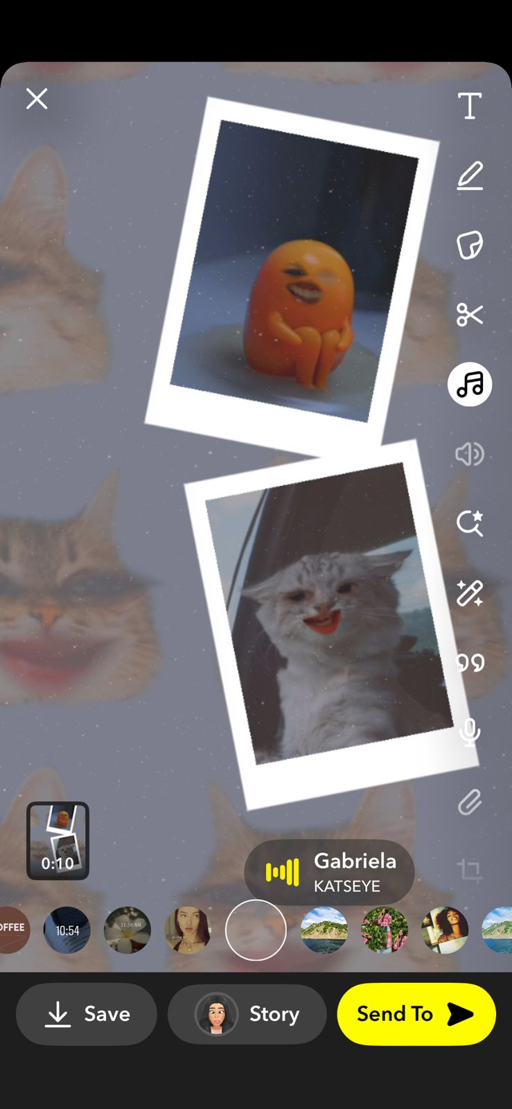 Example of a Snapchat Video Editor Feature