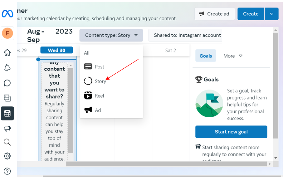 Schedule Instagram Stories Like a Pro in 2026 28 Scheduling Instagram Stories Using Meta Business Suite step 5