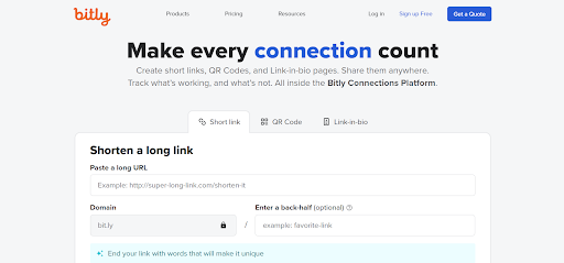 10 Best Link Shortener Services & Tools for Businesses in 2026 5 Bitly Homepage