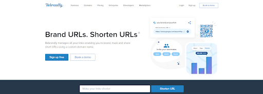 10 Best Link Shortener Services & Tools for Businesses in 2026 8 Rebrandly Homepage