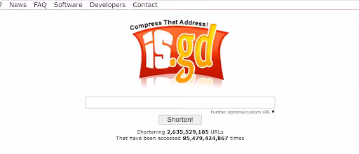 10 Best Link Shortener Services & Tools for Businesses in 2026 13 is.gd homepage
