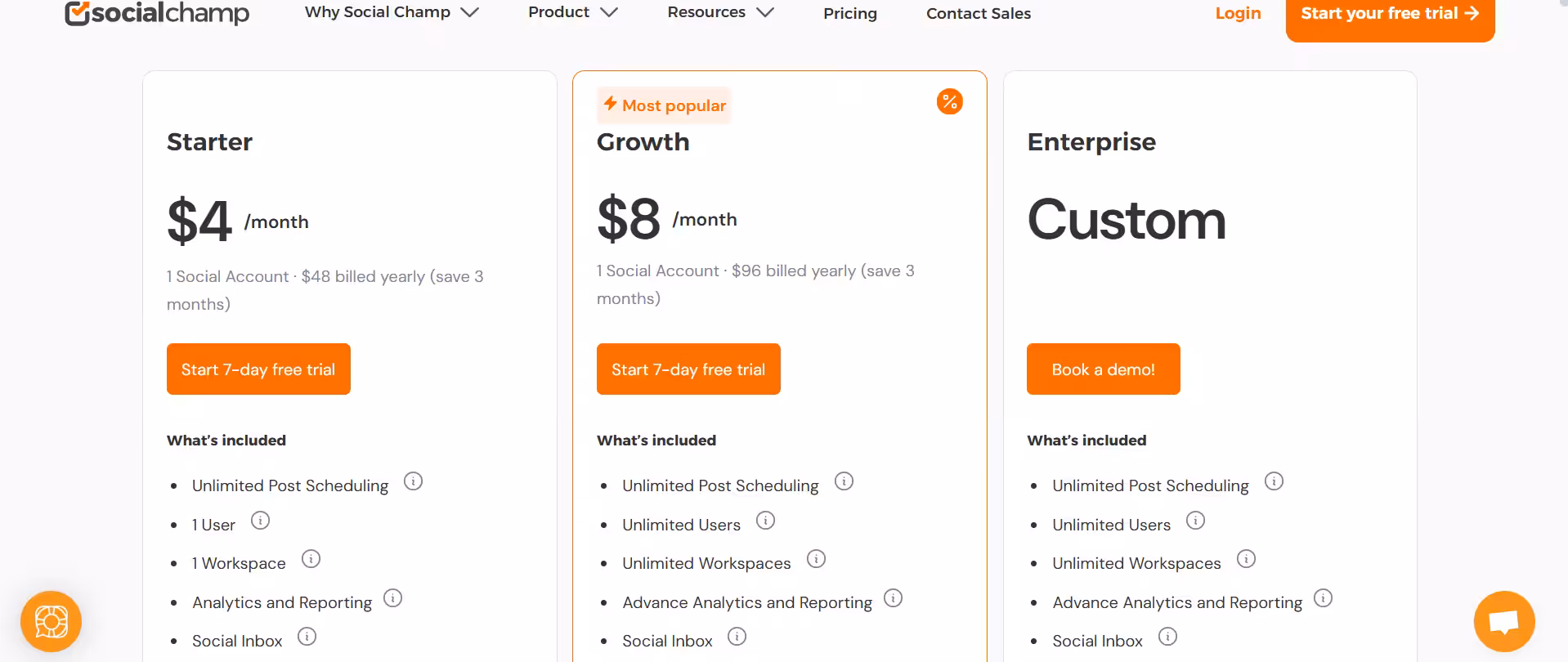 Social Media Management Pricing in 2026: What You Should Expect and Pay 9 Social Champ's Pricing Page