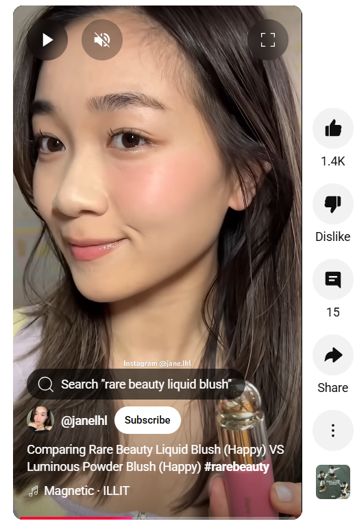 Example of YouTube Shorts About Influencer Collaboration