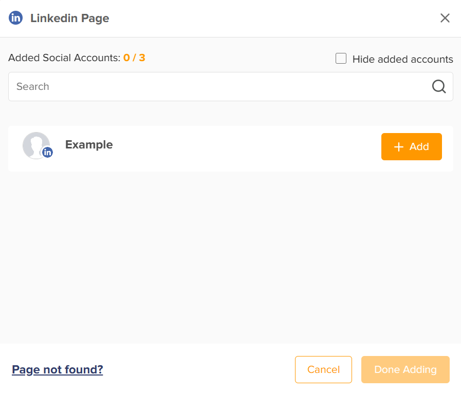 Click "Done Adding"