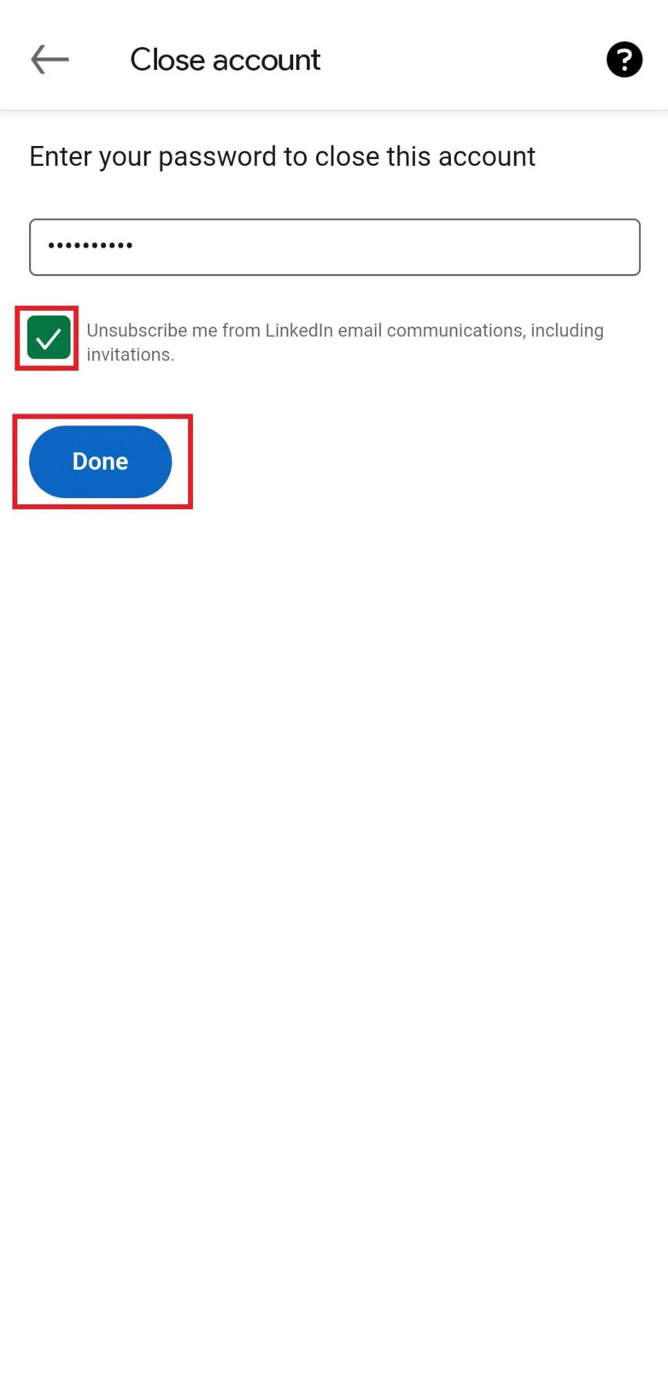 How to Delete a LinkedIn Account in 5 Simple Steps 17 close account confirmation on app-visual
