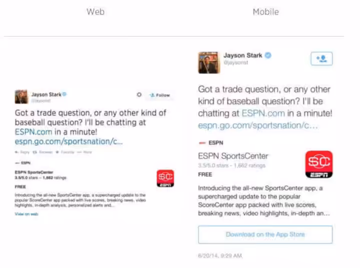 Maximize the Power of Twitter Cards: A Guide on Twitter Card Validator 6 A snapshot of a tweet created using the App Card