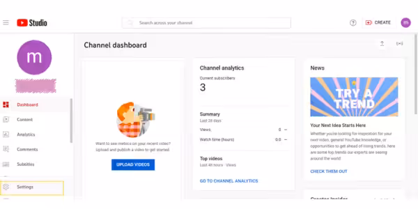 How to Delete YouTube Channel in 2026 14 visual of settings channel