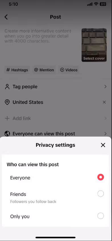 Choose Who Views Your Story