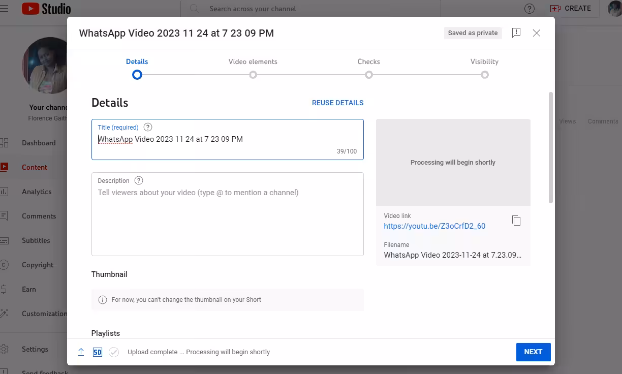 How to Make a YouTube Video in 2026 (Beginner’s Guide) 14 How to Upload a YouTube Video via PC - Step 4