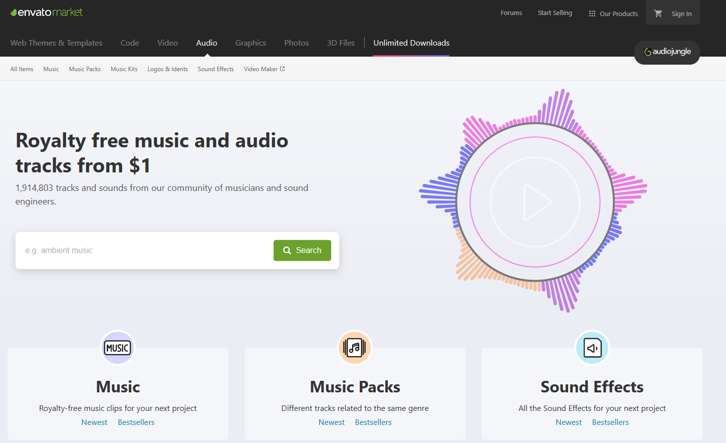 15 Best Websites for Background Music for Video 9 AudioJungle