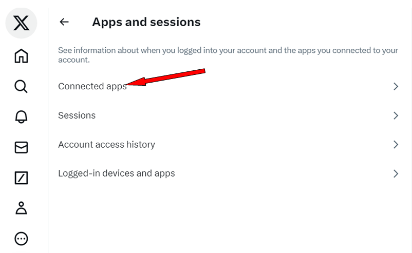 How to Delete Twitter Account (And Protect Your Data) in 2026 28 visual of apps and sessions window
