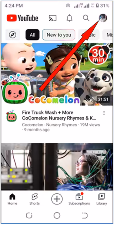 Make a YouTube Channel on Android Phone - Step 1 
