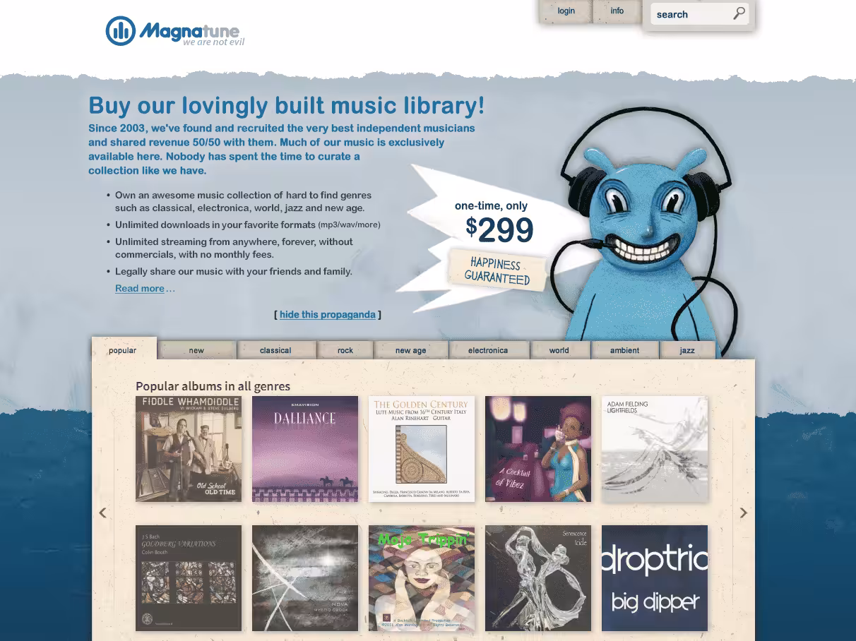 15 Best Websites for Background Music for Video 18 MagnaTune