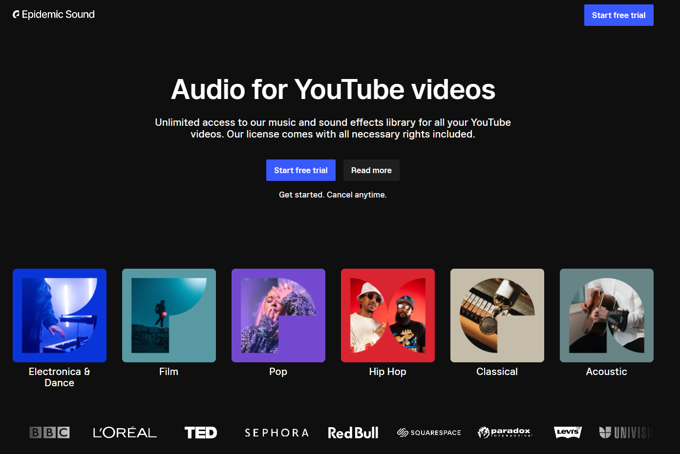 15 Best Websites for Background Music for Video 7 Epidemic Sound