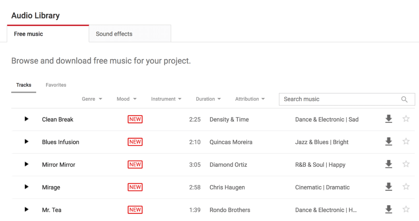 15 Best Websites for Background Music for Video 6 YouTube Audio Library