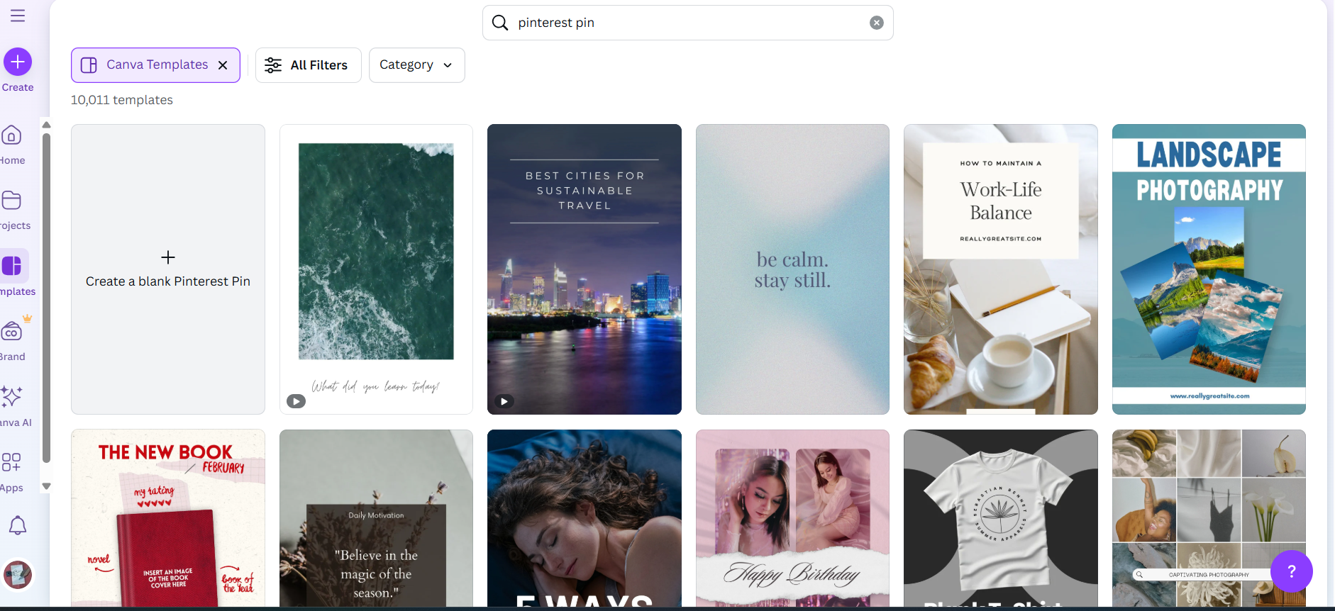 Canva’s Dashboard
