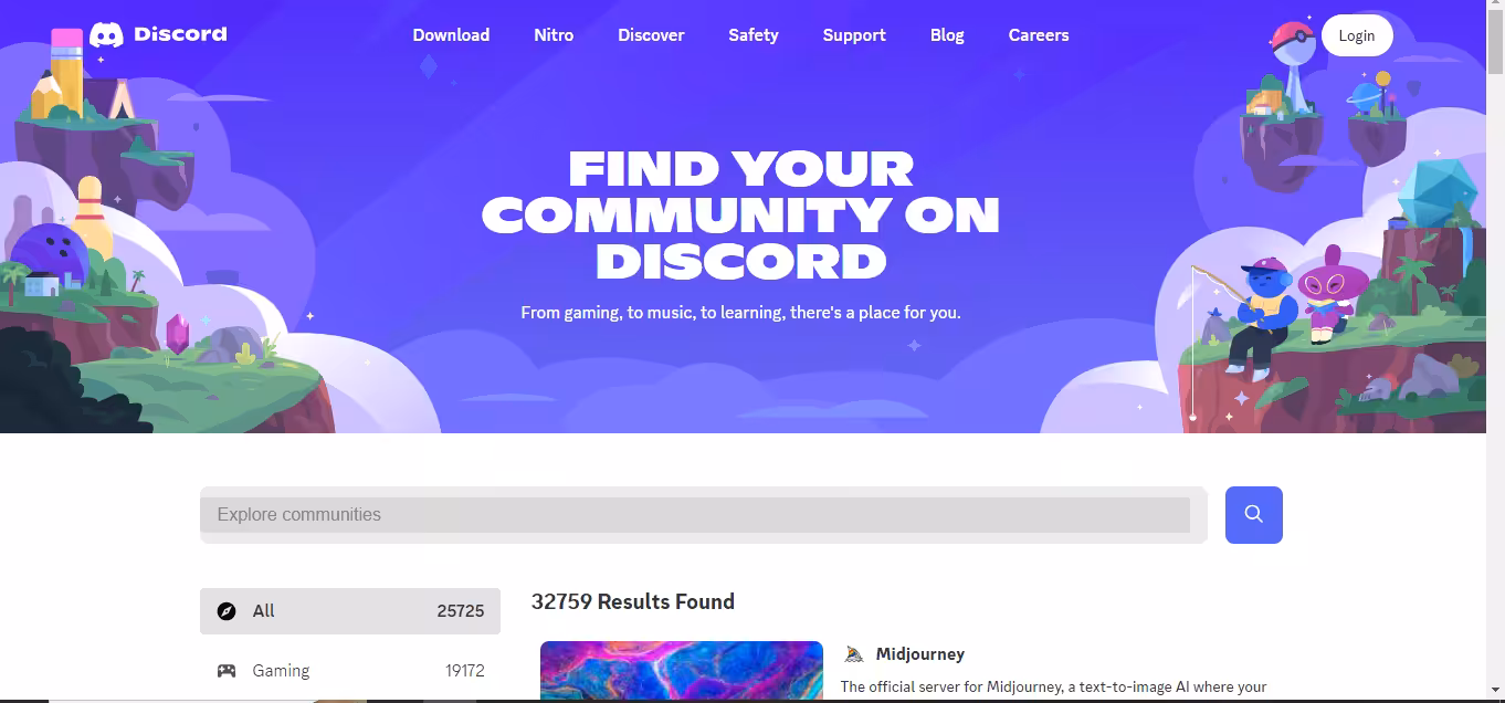 A snapshot of Discord