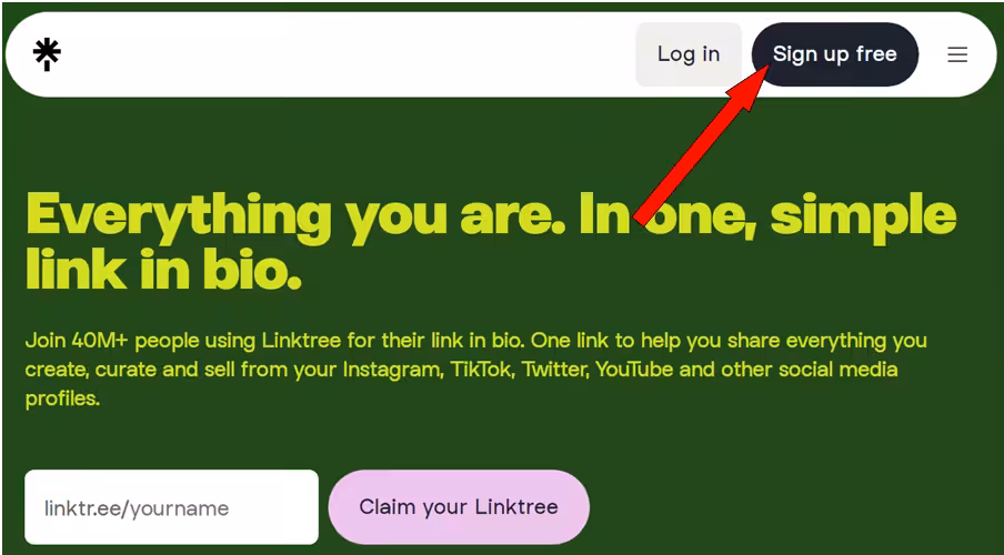 Linktree for Instagram - Step 1