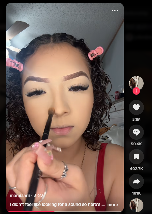 A Makeup Tutorial Video on TikTok