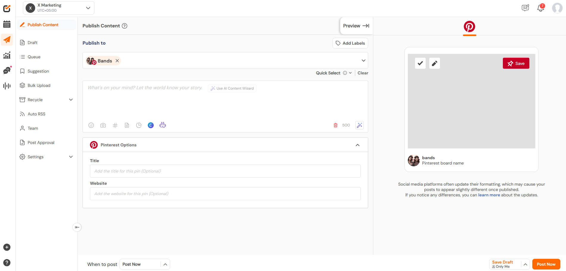 Social Champ’s Dashboard