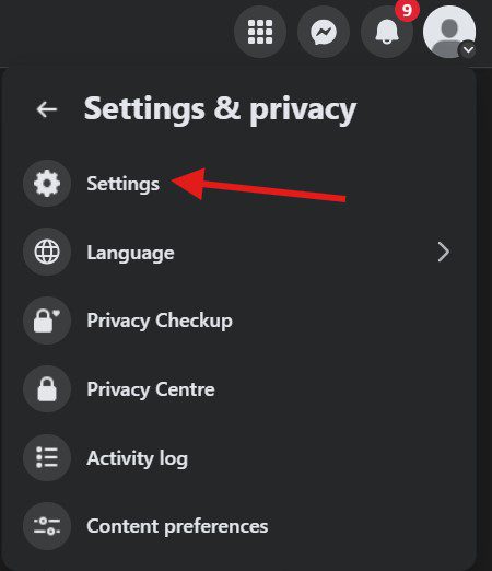 Click "Settings"