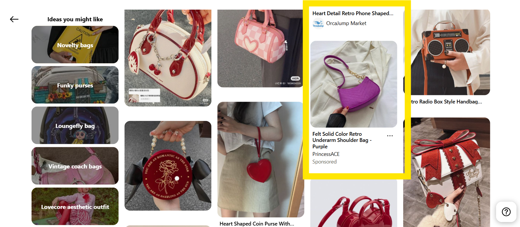Example of Pinterest Ads