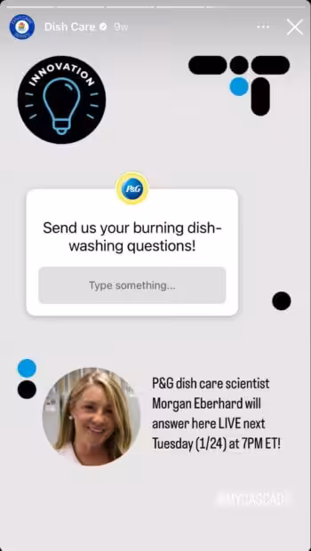 A snapshot of Instagram Story