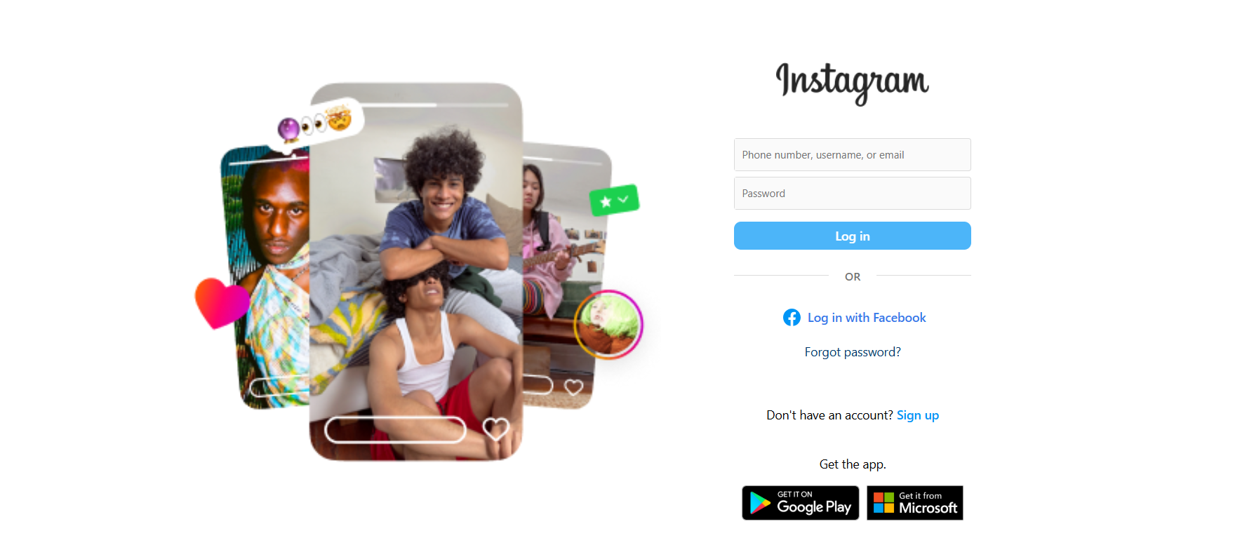 Instagram's Login Page