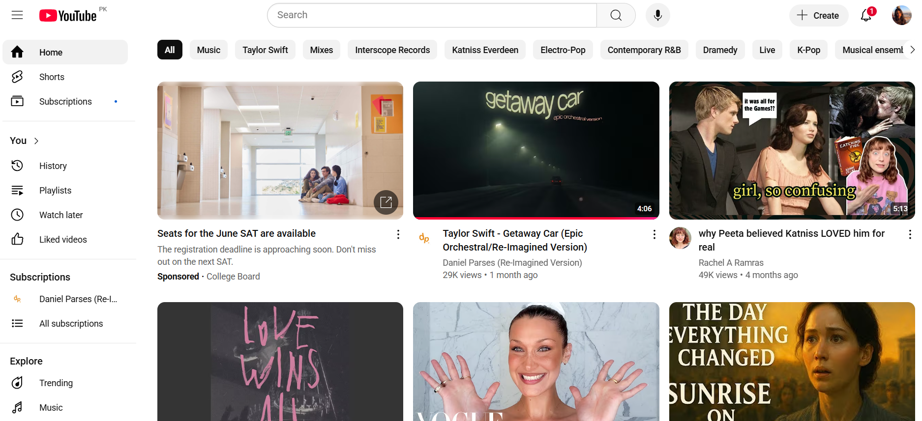 YouTube's Homepage
