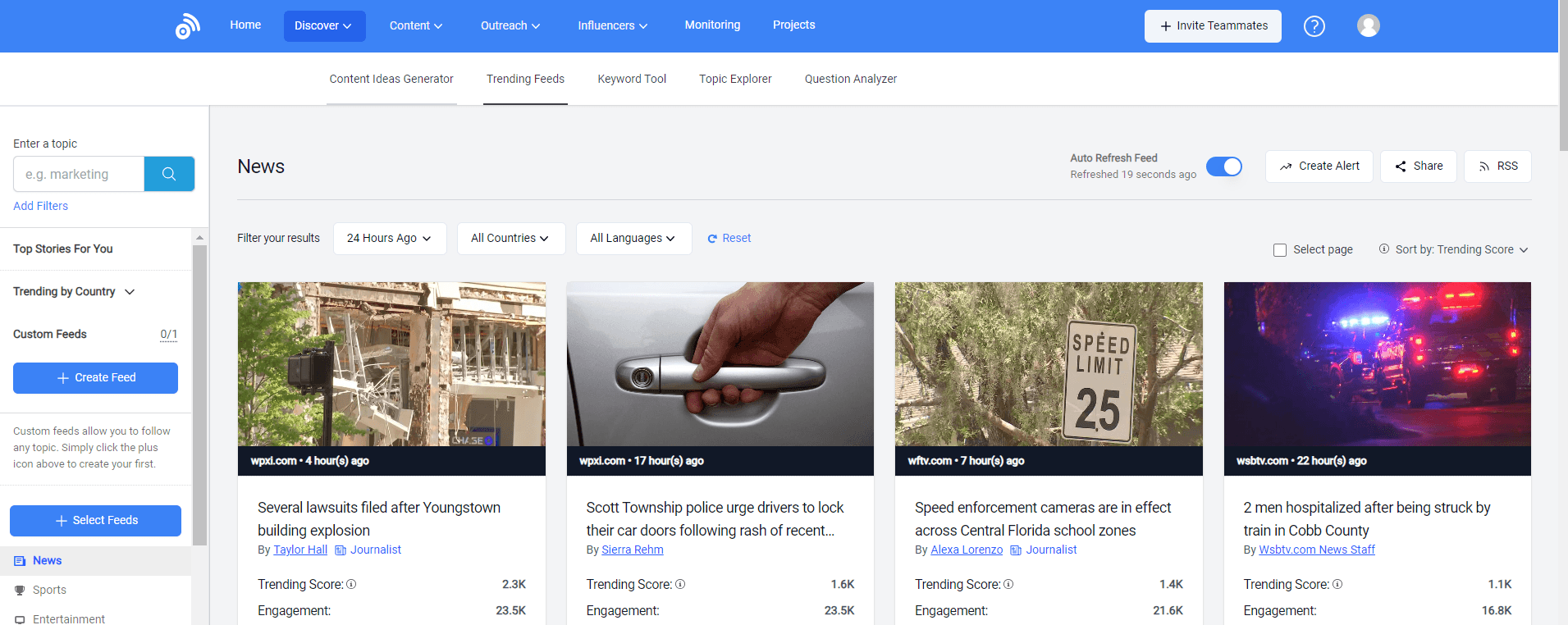 How to Set & Achieve Social Media Goals in 2026 13 Buzzsumo Dashboard