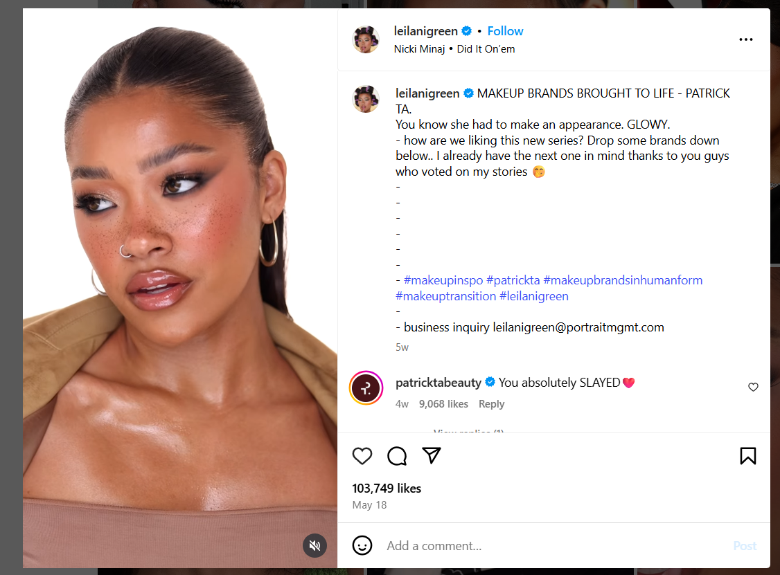 Example of a Mini Series on Instagram