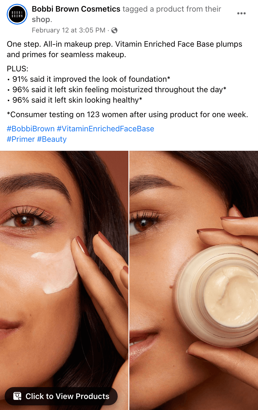 Example of Before and After Post on Facebook