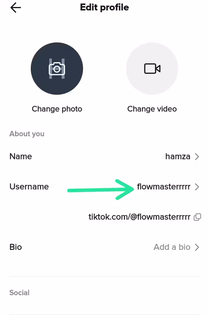 Edit profile