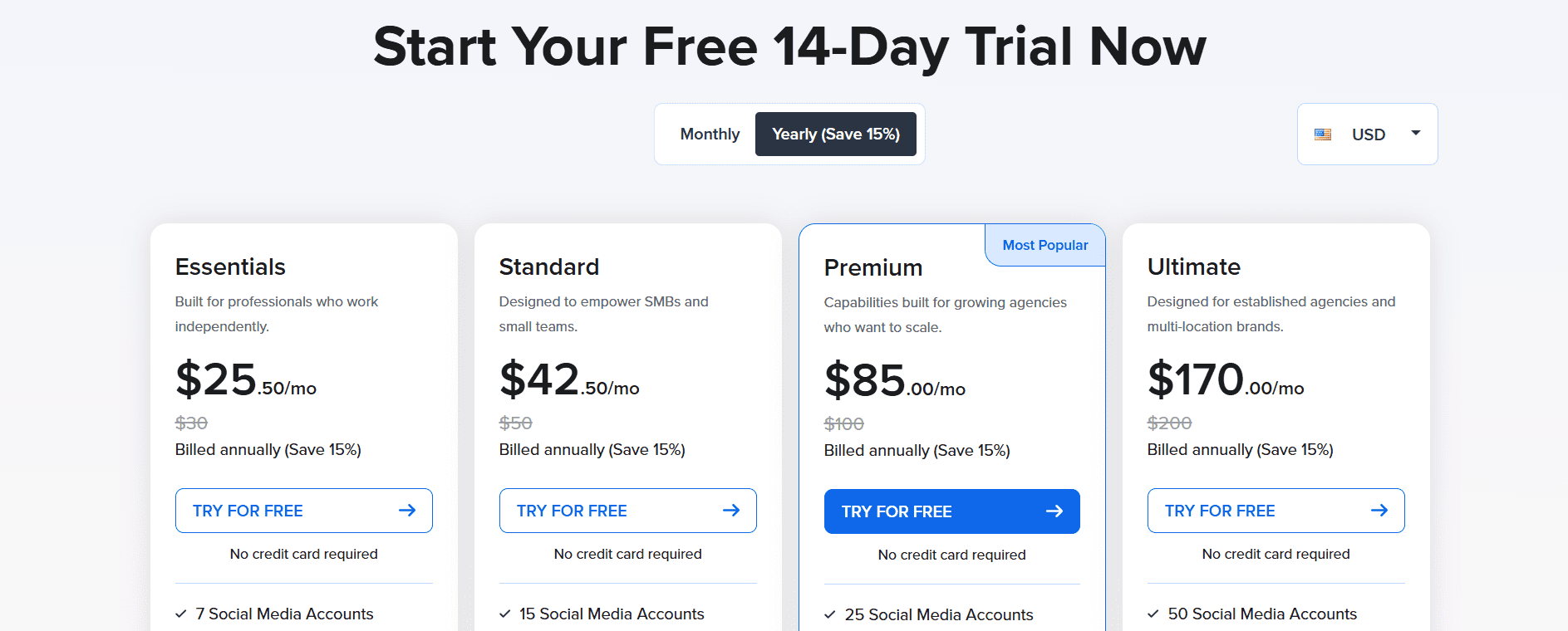 SocialPilot's Pricing Page
