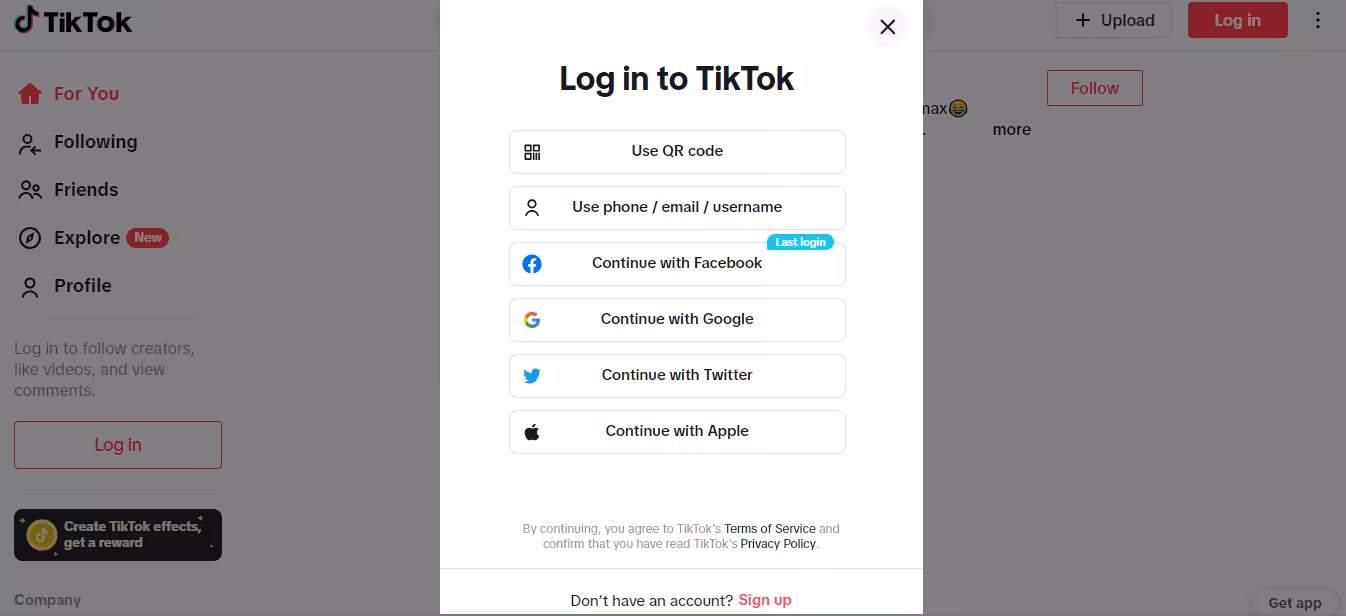 A snapshot of TikTok