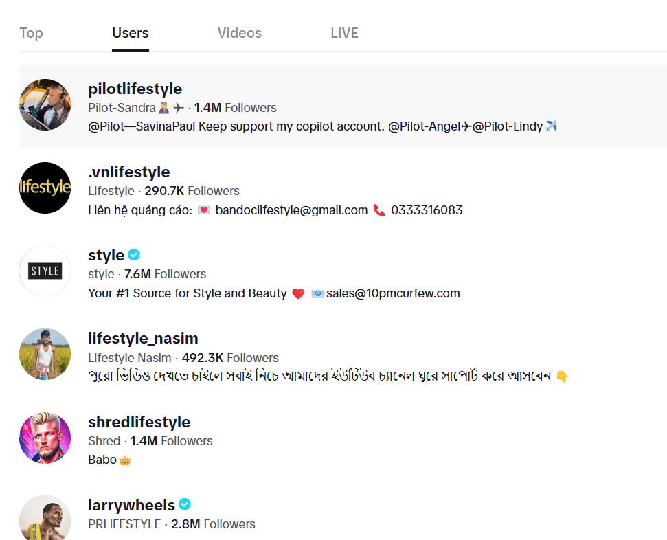 150 Creative TikTok Username Ideas for 2026 6 Screenshot of TikTok Lifestyle and Wellness Accounts