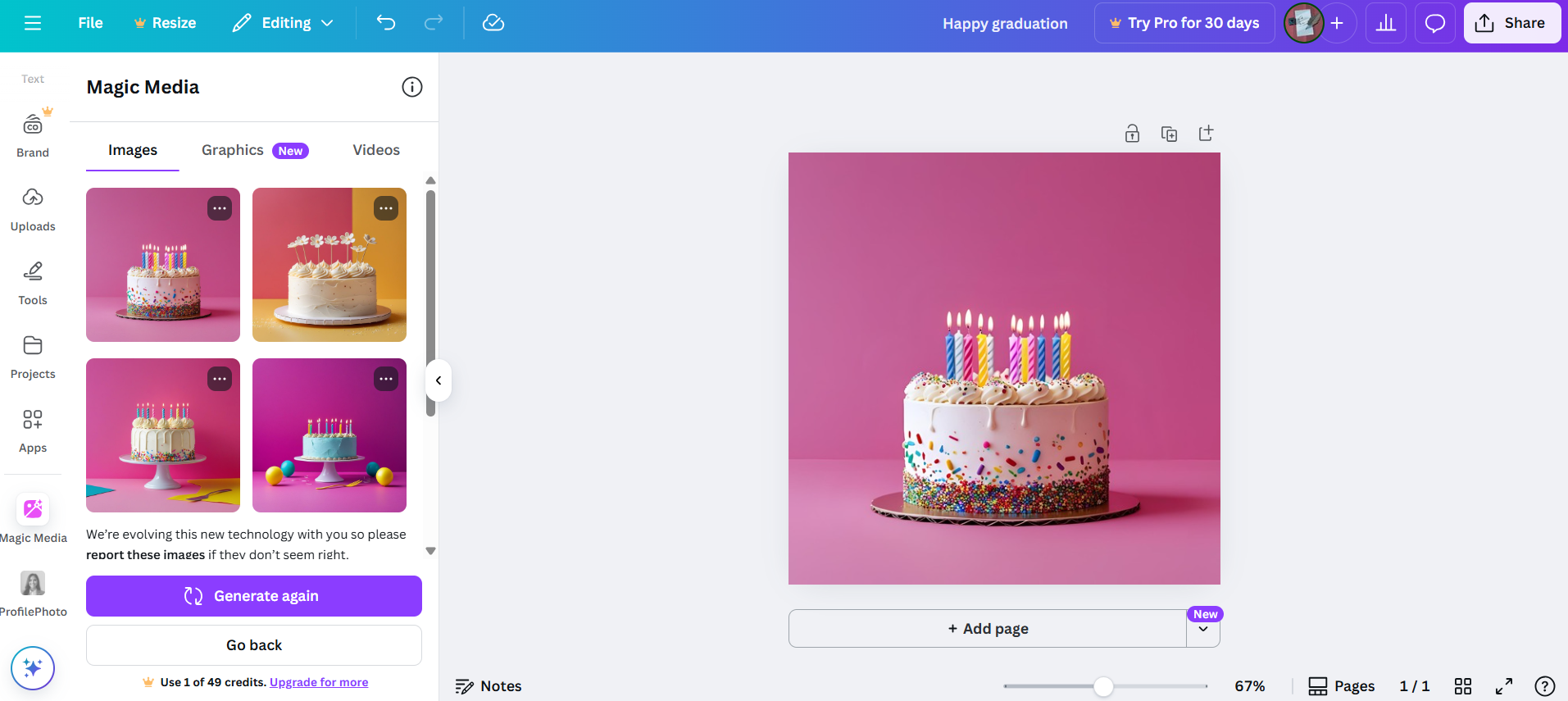 Canva’s Dashboard