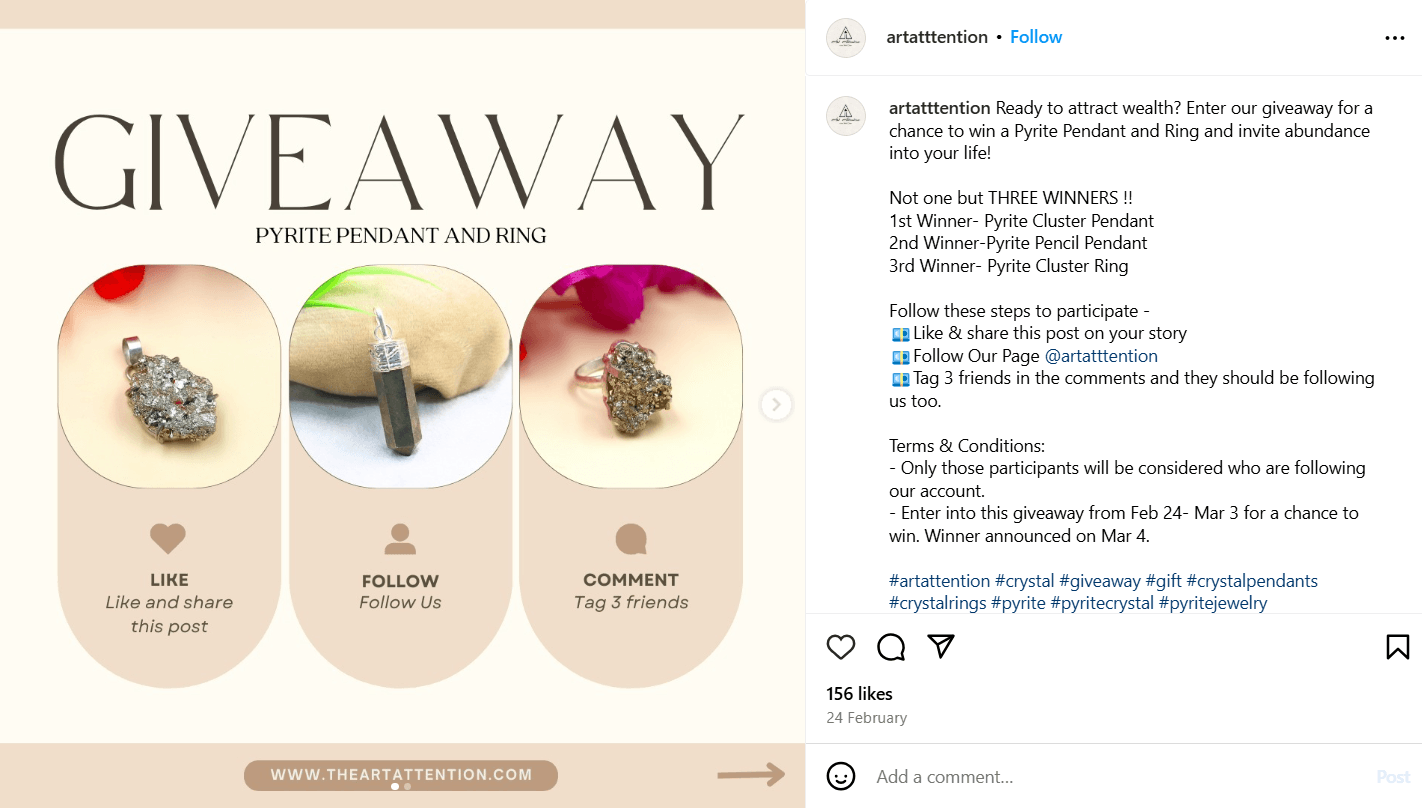 12 Social Media Optimization Tips For 2026 11 Example of Giveaway Contest on Instagram