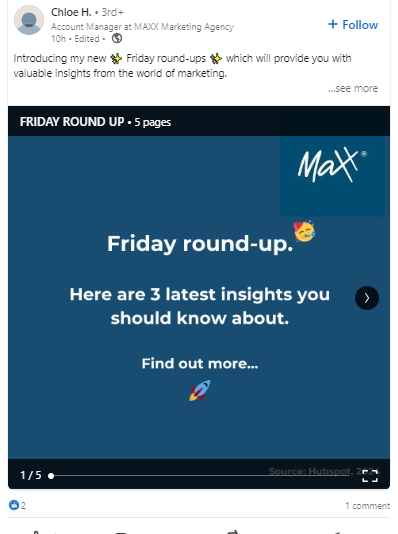 15+ Ideas for Your LinkedIn Carousel in 2026 21 A snapshot of a round-up post on LinkedIn