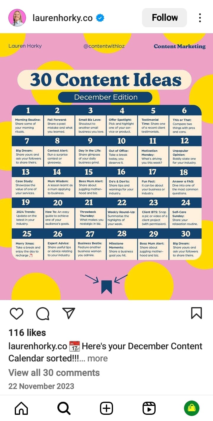 A snapshot of Instagram
