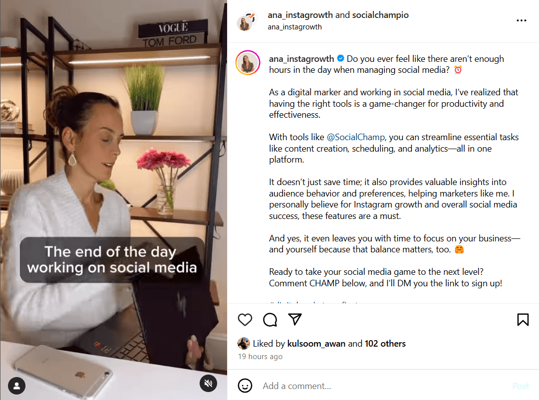 12 Social Media Optimization Tips For 2026 9 influencer collaboration example on instagram