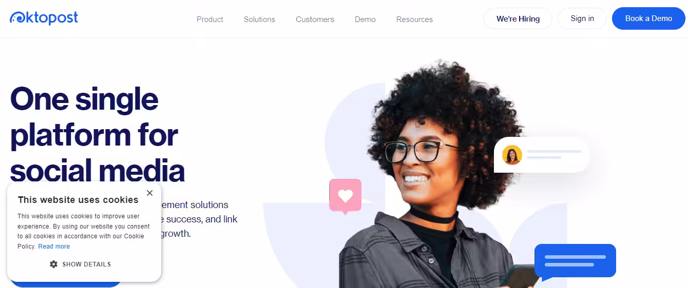 15+ Must-Have Social Media Management Software You Need in 2026 20 Oktopost's Landing Page
